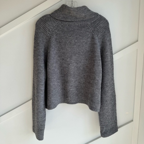 French Cinnection Mersai Cowl Neck Women's Gray Turtleneck Sweater sie L - Picture 12 of 13